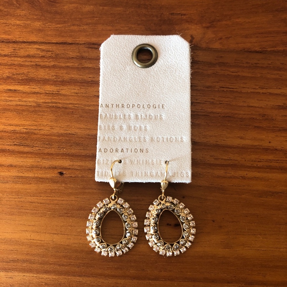 Anthropologie jeweled drop earrings